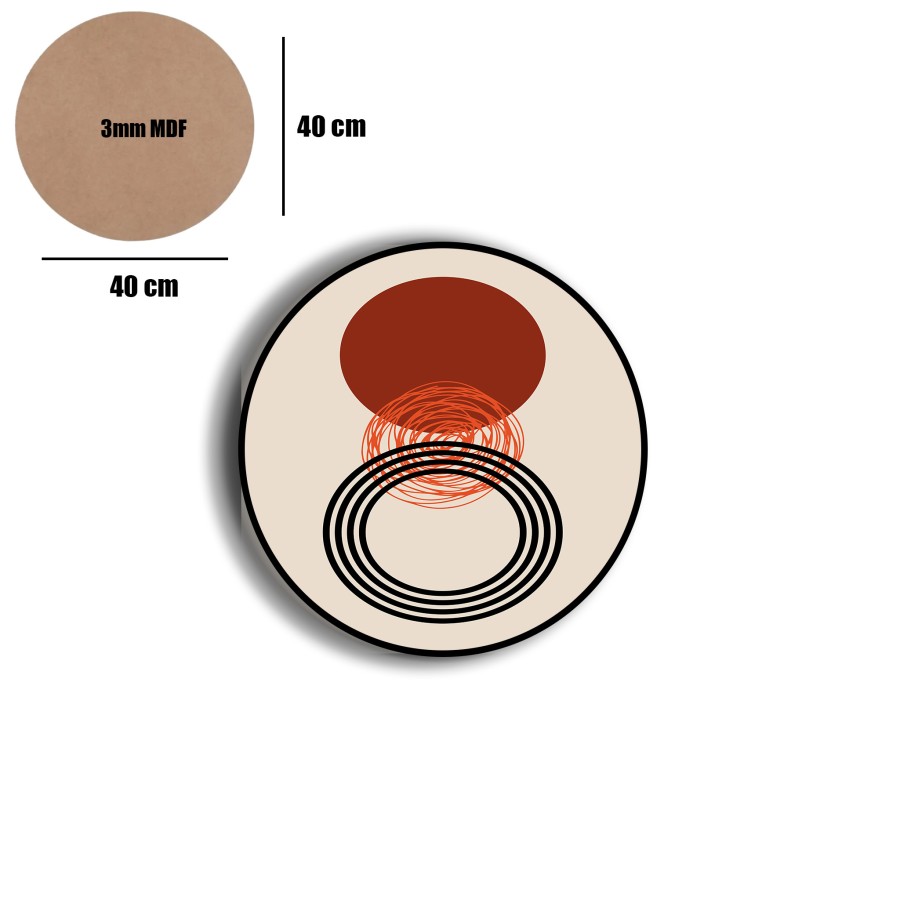 Amerikan Servis, MDF Supla Takımı 6 Adet (6'lı Takım) Dijital Baskı Yuvarkak -32