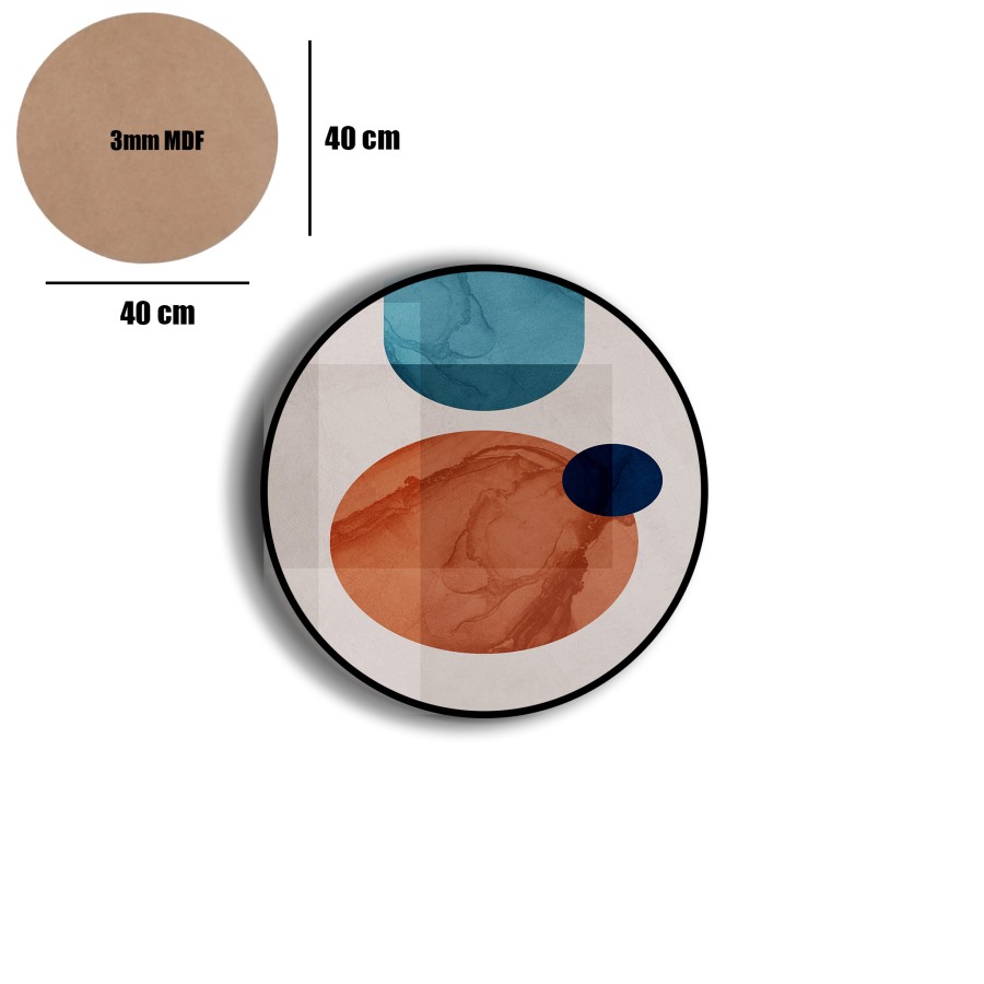 Amerikan Servis, MDF Supla Takımı 6 Adet (6'lı Takım) Dijital Baskı Yuvarkak -62