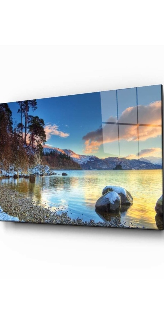 Doğa Manzara Cam Tablo 4mm Dayanıklı Temperli Cam