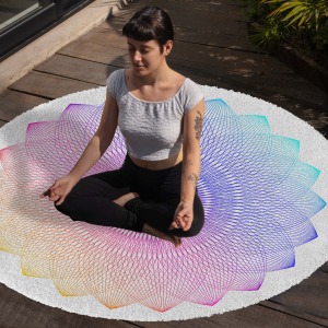Yoga, Meditasyon,Burçlar ve Mandala Temalı,  Meditasyon Halısı 49