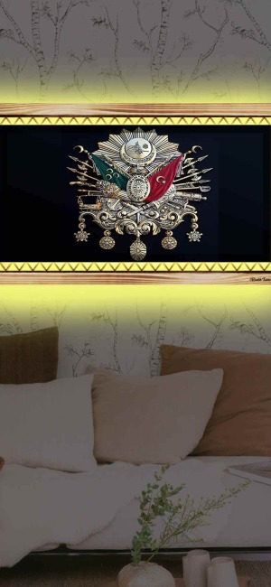 ZARİFOSMANLI TUĞRASI RUSTİK LEDLİ TABLO
