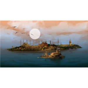  Bir İstanbul Masalı Sayılarla Boyama Seti Kasnaklı  40 x 50