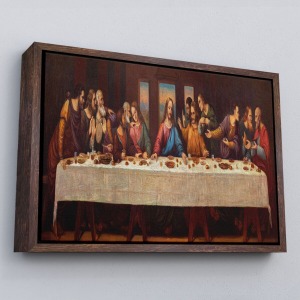 Çerçeveli Da Vinci'Nin Son Akşam Yemeği Kanvas Tablo-5183