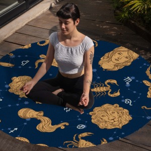 Yoga, Meditasyon,Burçlar ve Mandala Temalı,  Meditasyon Halısı 118
