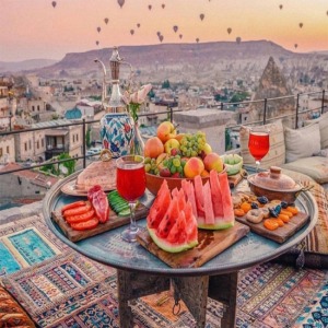  Kapadokyada Bir Gün Sayılarla Boyama Seti  Kasnaklı  40 x 50