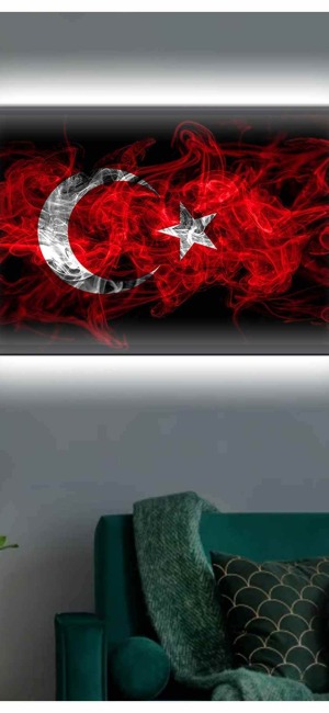 AY YILDIZ LEDLİ KANVAS TABLO