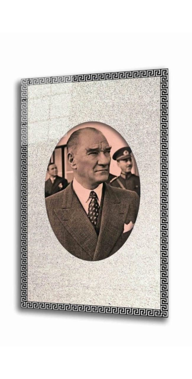 Atatürk Cam Tablo 4 Mm Dayanıklı Temperli Cam