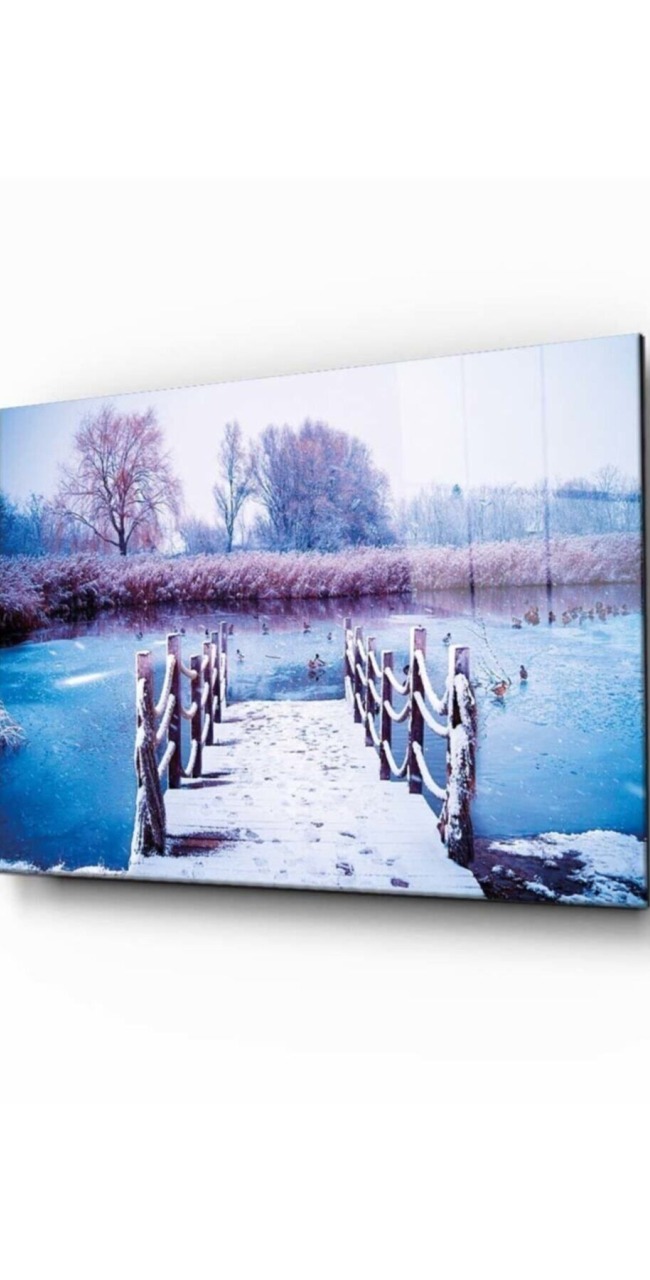 Doğa Manzara Cam Tablo 4mm Dayanıklı Temperli Cam