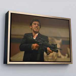 Çerçeveli Scarface Alpacino İtalyan Mafya Kanvas Tablo-5147