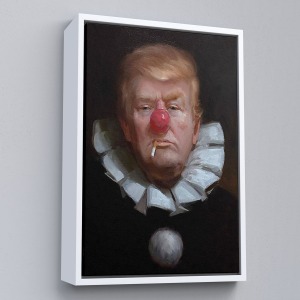 Çerçeveli Palyaço Donald Trump Tablo-7849