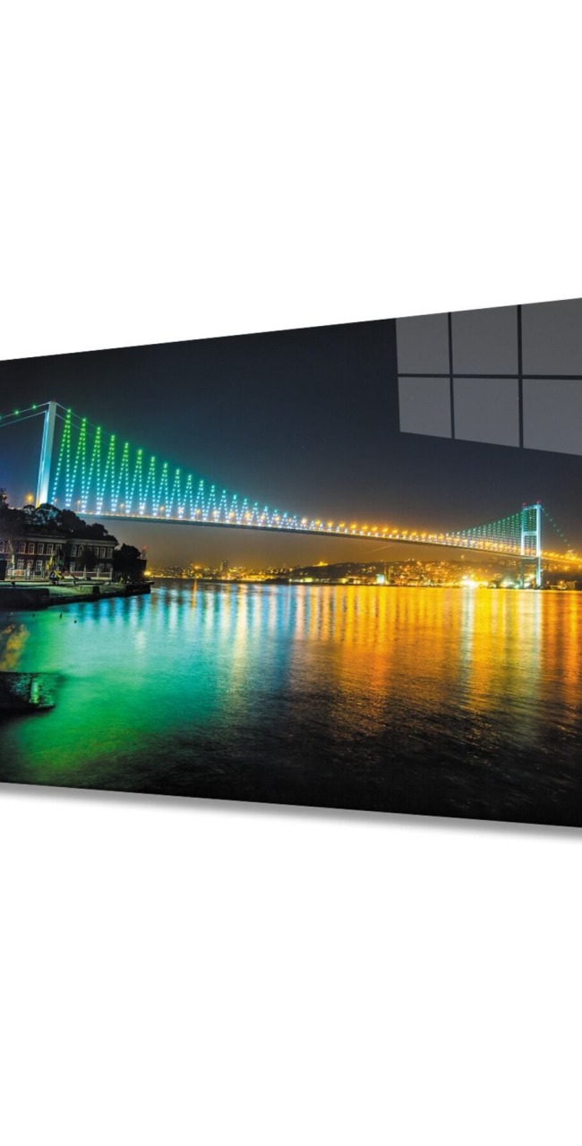 İstanbul Boğazı Manzara 4mm Dayanıklı Cam Tablo Temperli Cam