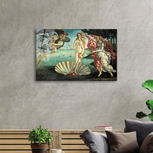 Sandro Venüsün Doğuşu Sanat Cam Tablo, Darbelere Dayanıklı Kırılmaz Temperli