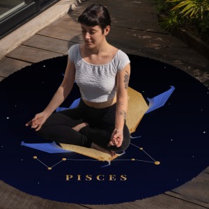 Yoga, Meditasyon,Burçlar ve Mandala Temalı,  Meditasyon Halısı 108