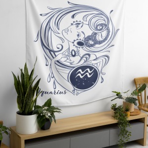 Bohem,Yoga, Meditasyon,Burçlar ve Mandala Temalı,  Duvar Örtüsü 42
