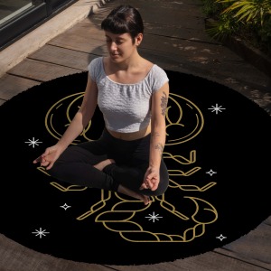 Yoga, Meditasyon,Burçlar ve Mandala Temalı,  Meditasyon Halısı 36