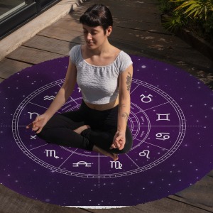 Yoga, Meditasyon,Burçlar ve Mandala Temalı,  Meditasyon Halısı 77