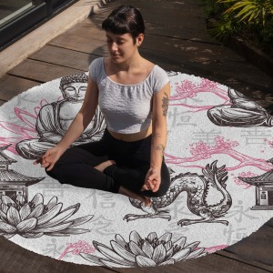 Yoga, Meditasyon,Burçlar ve Mandala Temalı,  Meditasyon Halısı 58