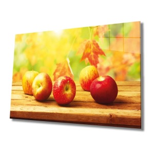 Meyveler Cam Tablo 4mm Dayanıklı Temperli Cam
