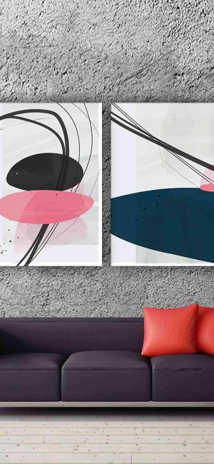 MODERN SANATSAL İKİLİ TABLO