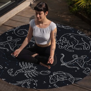 Yoga, Meditasyon,Burçlar ve Mandala Temalı,  Meditasyon Halısı 82