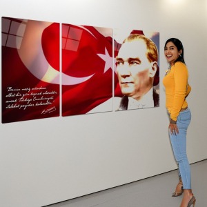 Üç Parçalı Cam Tablo 176