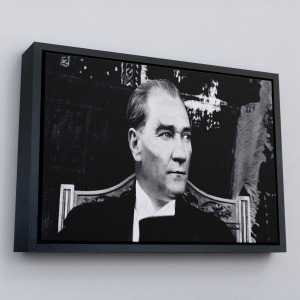 Çerçeveli Keskin Bakışlı Atatürk Tablosu-6635