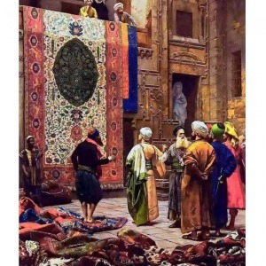  Osmanlı Halı Çarşısı Sayılarla Boyama Seti Kasnaklı  40 x 50