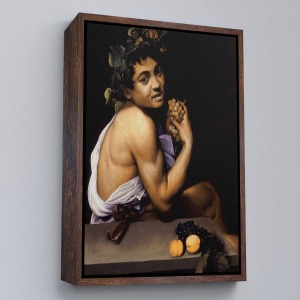 Çerçeveli Genç Hasta Bacchus - Caravaggio Tablo-7665