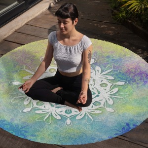 Yoga, Meditasyon,Burçlar ve Mandala Temalı,  Meditasyon Halısı 64