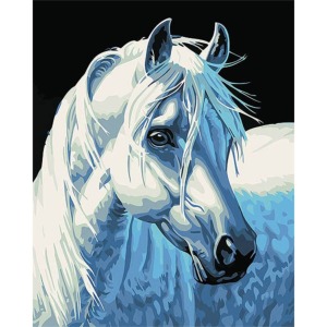  Yıldız At Sayılarla Boyama Seti  Kasnaklı  40 x 50