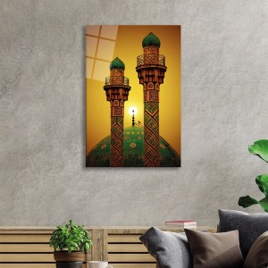 Tahran Şerif Camii Minareleri Cam Tablo, Darbelere Dayanıklı Kırılmaz Temperli