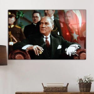 Mustafa Kemal Atatürk Cam Tablo, Darbelere Dayanıklı Kırılmaz Temperli