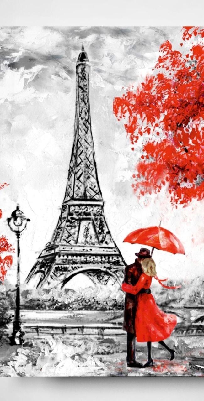 Paris Eyfel Kulesi Dokulu Cam Tablo - Özel Seri