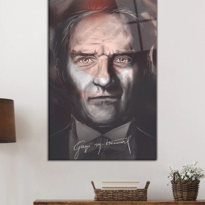 Gazi Mustafa Kemal Atatürk Cam Tablo, Darbelere Dayanıklı Kırılmaz Temperli