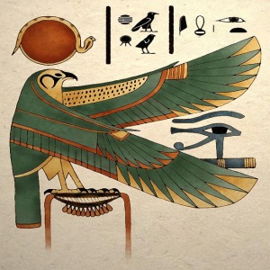  Mısır Tanrısı Horus Sayılarla Boyama Seti Kasnaklı  40 x 50