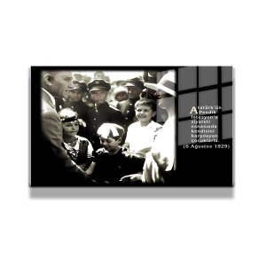 Atatürk Cam Tablo Yatay 695