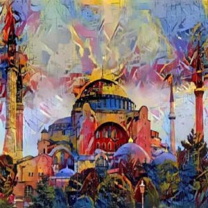  Renkli Ayasofya Sayılarla Boyama Seti  Kasnaklı  40 x 50