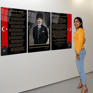 Üç Parçalı Cam Tablo 114