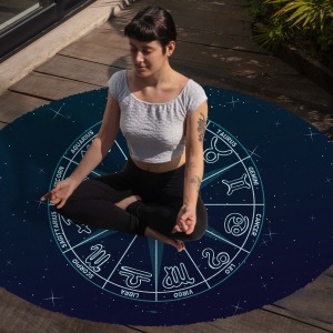Yoga, Meditasyon,Burçlar ve Mandala Temalı,  Meditasyon Halısı 79