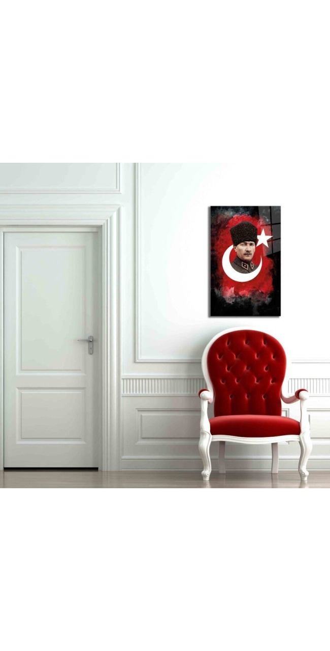 Atatürk Ofis Cam Tablo 4 Mm Dayanıklı Temperli Cam