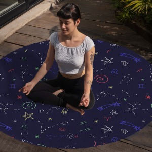 Yoga, Meditasyon,Burçlar ve Mandala Temalı,  Meditasyon Halısı 89