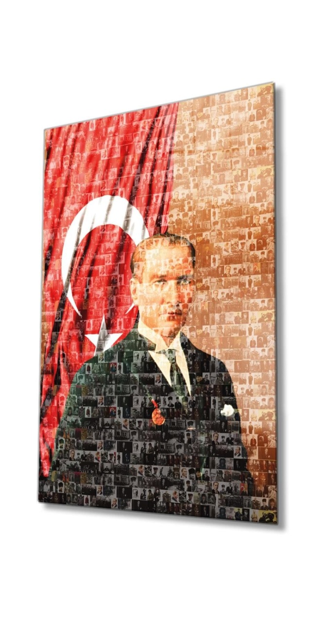 Atatürk Cam Tablo 4 mm Dayanıklı Temperli Cam