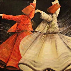  Öz e Doğru Yolculuk Mevlana Sayılarla Boyama Seti Kasnaklı  40 x 50