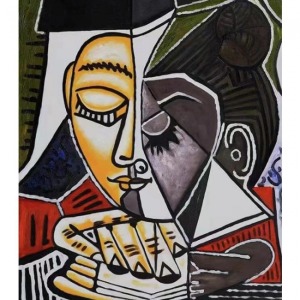  Masum Kadın Sayılarla Boyama Seti Kasnaklı  40 x 50