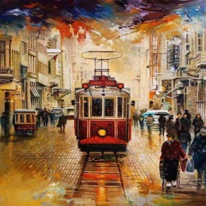  İstiklalde Kış Sayılarla Boyama Seti Kasnaklı  40 x 50