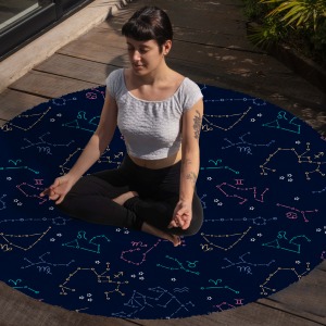 Yoga, Meditasyon,Burçlar ve Mandala Temalı,  Meditasyon Halısı 84
