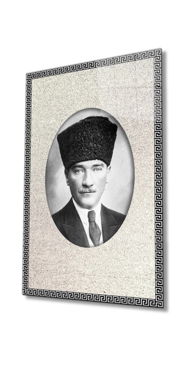 Atatürk Cam Tablo 4 mm Dayanıklı Temperli Cam