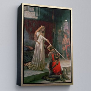Çerçeveli Edmund Leighton The Accolade Dekoratif Duvar Tablosu-6130