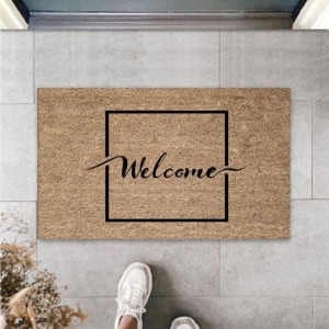 Siyah Kapı Önü Paspası Welcome Desen Ps910