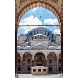  Cami Avlusu Sayılarla Boyama Seti Kasnaklı  40 x 50